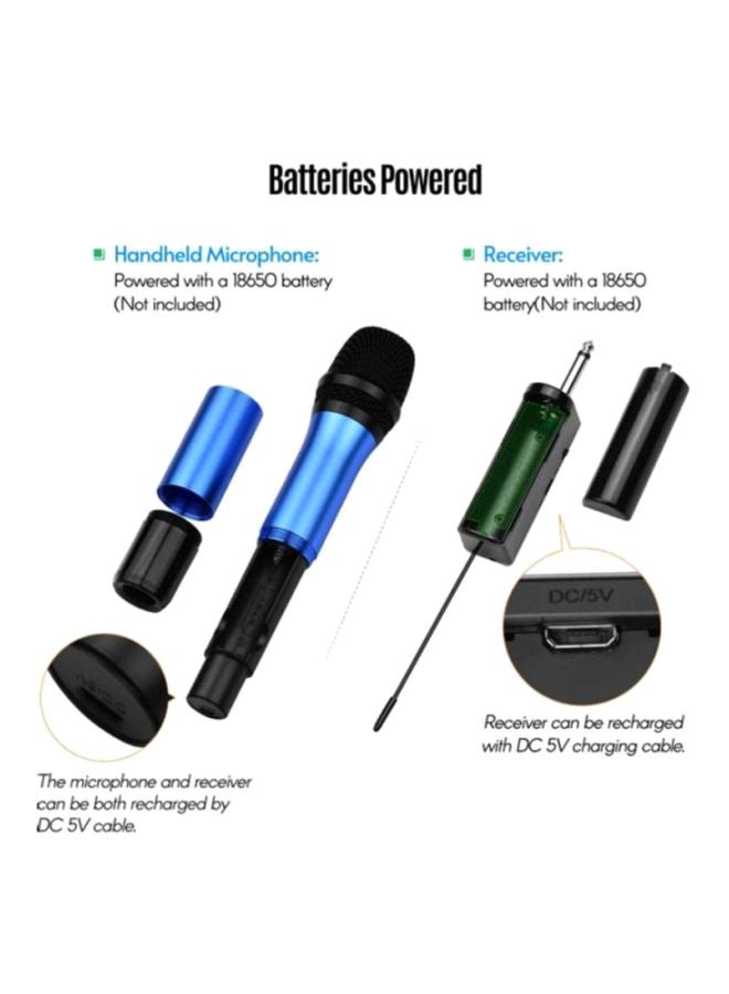 Muslady Wireless Microphone With Plug I7315-1-G Blue/Black/White  - Image 5