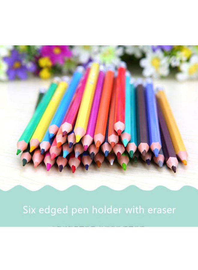 بيوينتي مجموعة أقلام تلوين غير خشبية وصديقة للبيئة وقابلة للمسح مكونة من 12 لوناً متعدد الألوان - Image 3