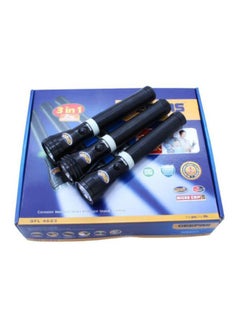 GEEPAS 3-Piece Rechargeable Flashlight Black  - Image 3