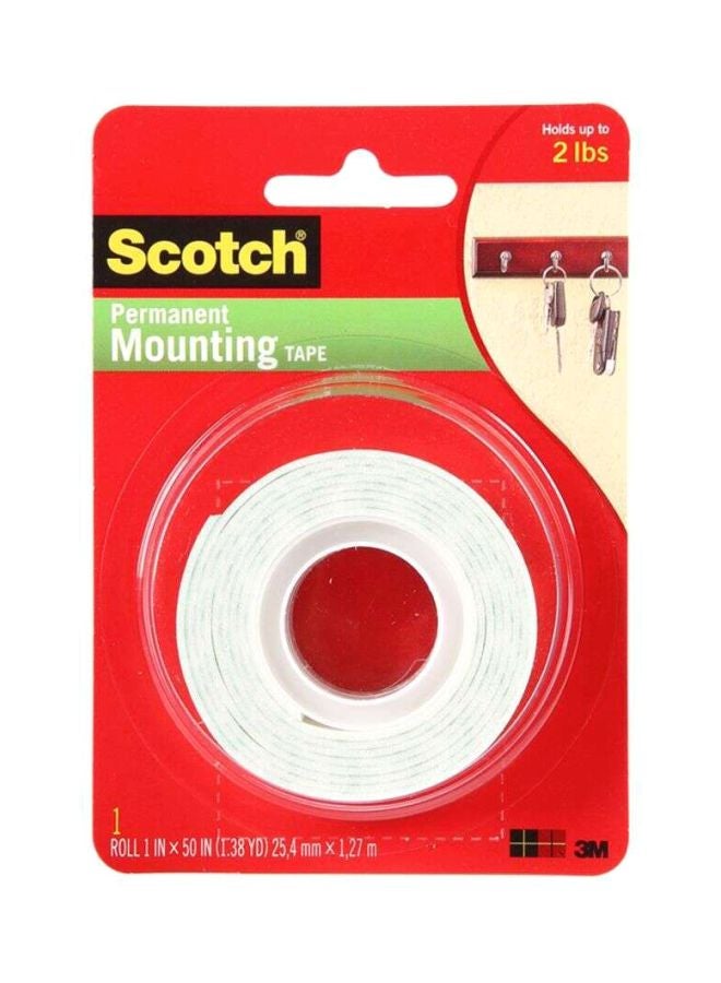 Scotch 114P Permanent Mounting Tape White