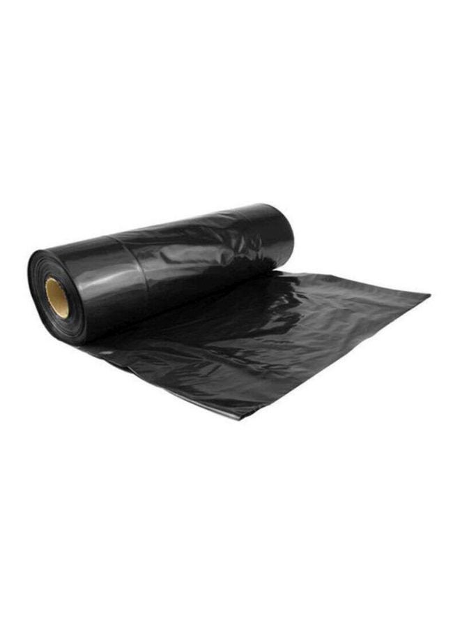 Hotpack Pack of 15-Piece Drawstring Garbage Roll Black 75x103cm 50 Gallon+Embossed Aluminium Foil 25sqft Black 75x103cm  - Image 2