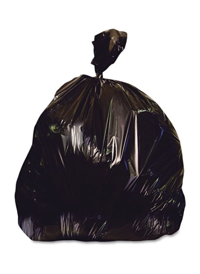 Hotpack Pack of 15-Piece Drawstring Garbage Roll Black 75x103cm 50 Gallon+Embossed Aluminium Foil 25sqft Black 75x103cm  - Image 4