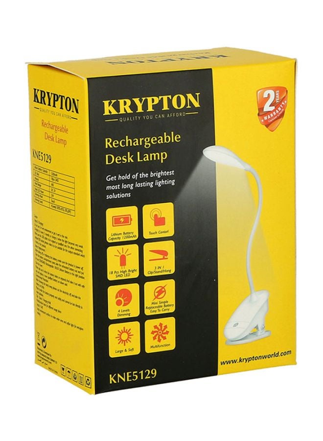 KNE5129 Reading Lamp With Clip White