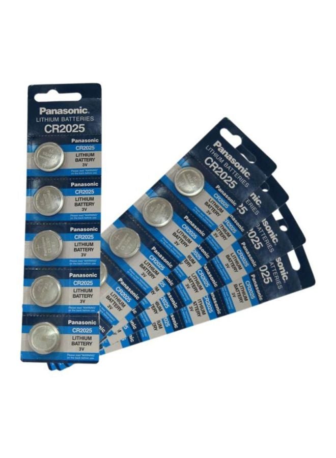 Panasonic 25-Piece Lithium Coin Battery Set Silver - Image 1