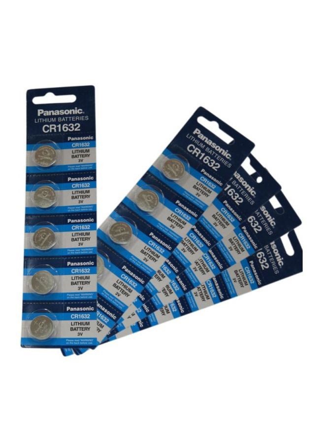 Panasonic 25-Piece CR1632 Lithium Battery Silver - Image 1
