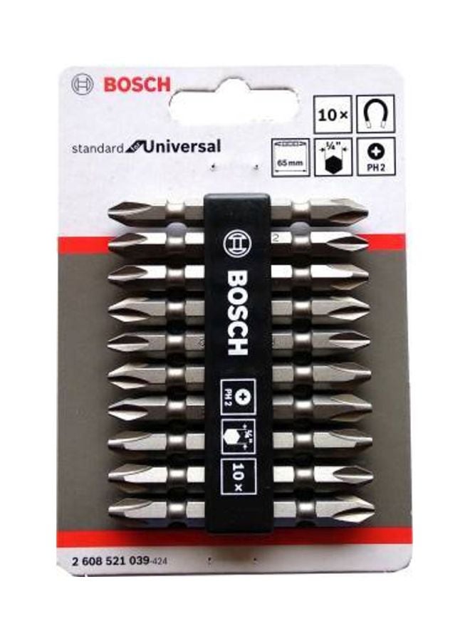 BOSCH - 10-Pieces Screw Bits Set Grey - Image 1