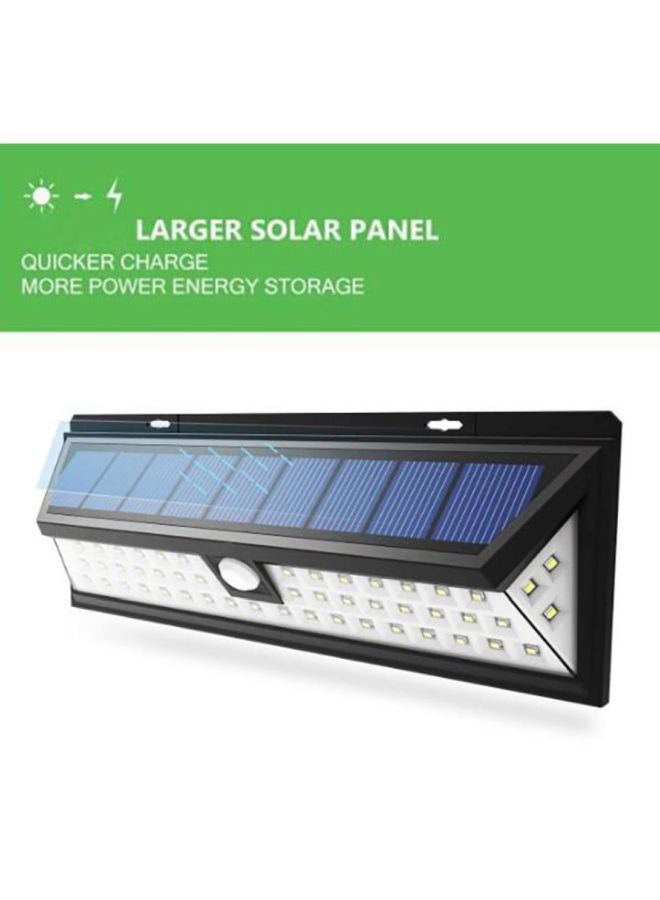 Beauenty 90 LED Super Bright Wide Angle Solar Powered Wall Light Black/White 5x12cm - Image 2