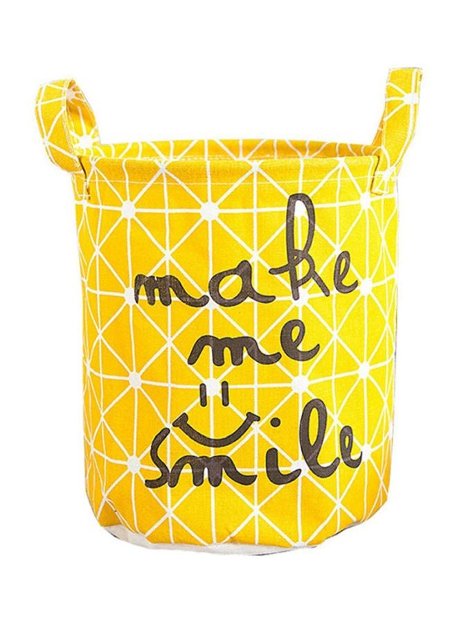 Beauenty Foldable Cartoon Printed Storage Laundry Basket Yellow/Black/White 27x23cm - Image 1