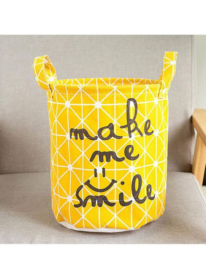 Beauenty Foldable Cartoon Printed Storage Laundry Basket Yellow/Black/White 27x23cm - Image 2