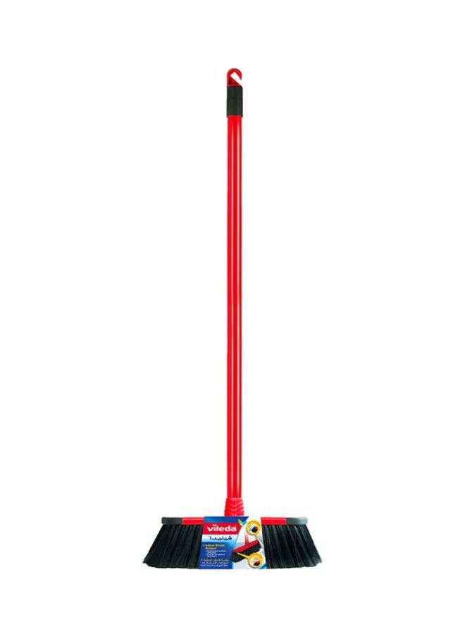 Vileda Long Handle Floor Cleaning Broom Red/Black