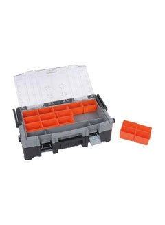 Tactix 22 Inches Portable Cantilever Tool Box Organizer, Removable Compartments, Aluminum Handle, Steel Latches, Size: 56W X 30.5 D X 16.5H Cm- 320300 Grey/Black 16x57x30.5cm  - Image 2
