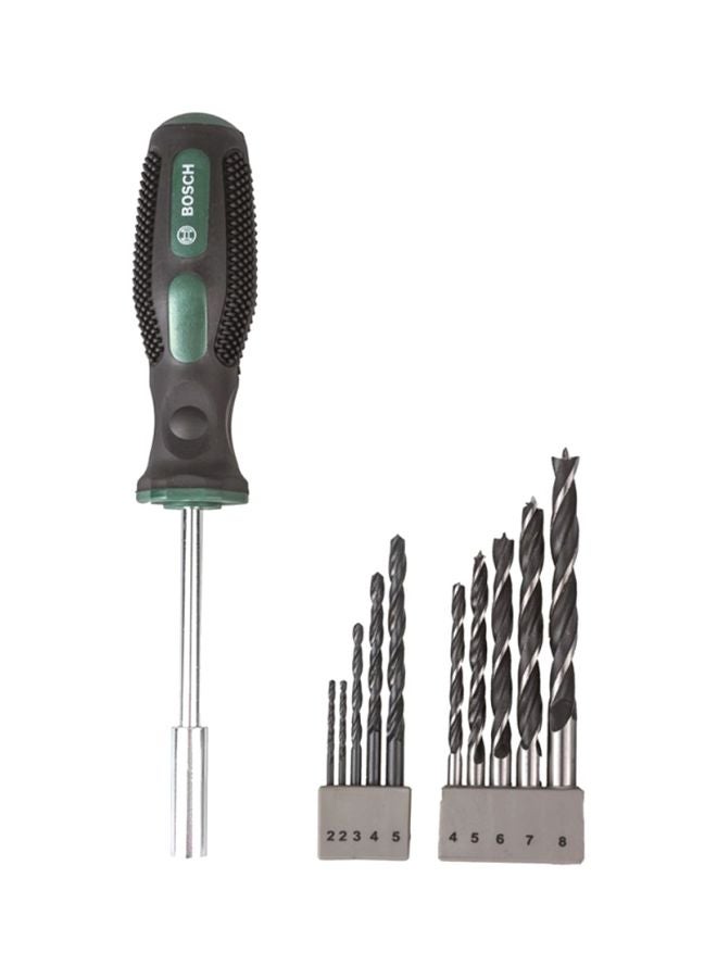 BOSCH 27-Piece Drill Bit With Accessories Set Black/Silver/Green - Image 3