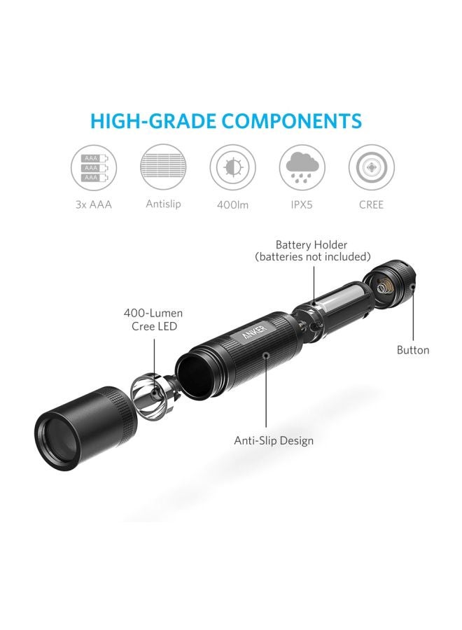 LC40 Flashlight Black 4.9x1.1x1.1inch
