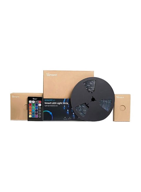 L1 RGB Dimmable Waterproof WiFi Flexible Strip Light For Alexa Google Home Black