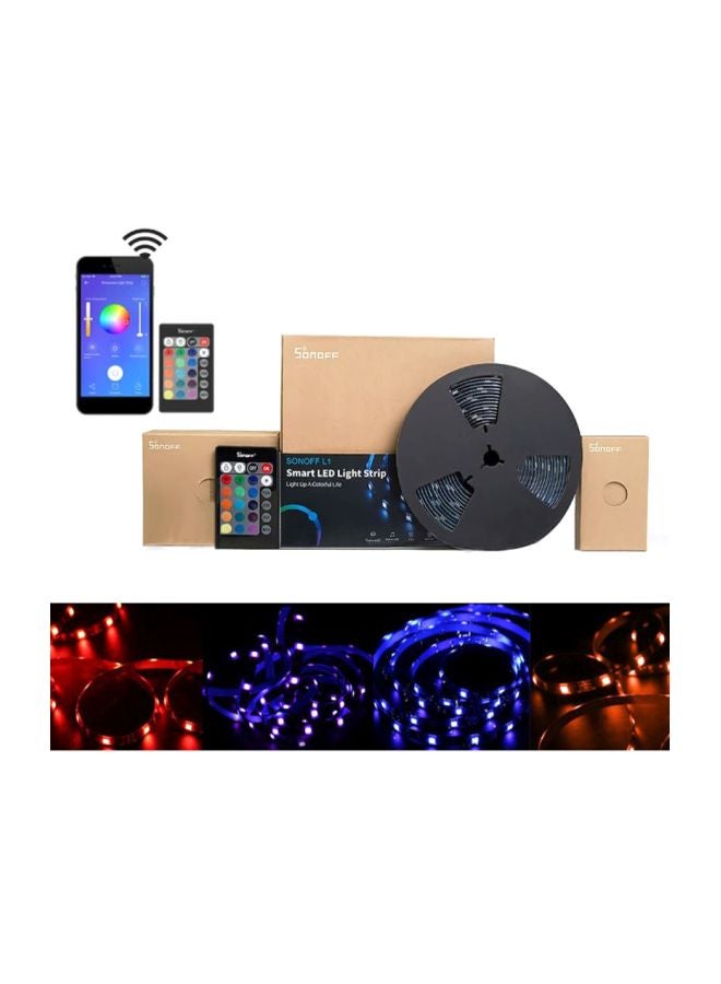 SONOFF - L1 RGB Dimmable Waterproof WiFi Flexible Strip Light For Alexa Google Home Black - Image 1