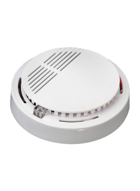 Wireless Smoke Detector Sensor System White