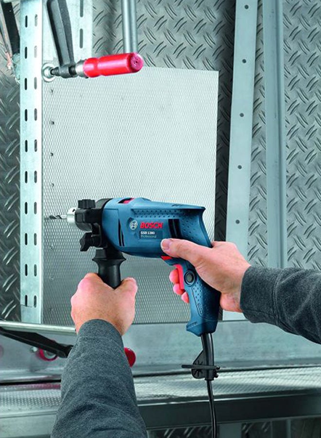 BOSCH Gsb 1300 Professional Corded Impact Drill + 34 pcs X-Line Classic DrillAnd Screwdriver Bit Blue/Black  - Image 3