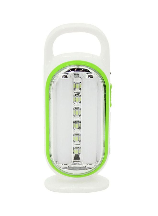SONASHI Rechargeable Emergency Lantern with Bright LED Light  Buildin Battery  Charge Indicator with Continuous Working Time of 4 Hours  Travelfriendly with Handle  Perfect for Outings SEL-703 White/Green  - Image 1