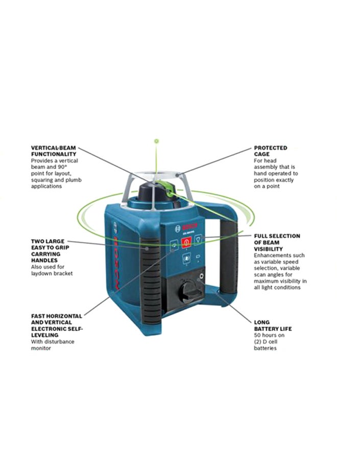 BOSCH Self Levelling Rotary Laser With Layout Beam Blue/Black/Red 7.5x7.1x6.7inch  - Image 4