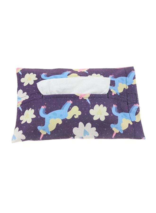 Sharpdo Printed Design Tissue Storage Box Purple/Blue/Yellow 25x17.5cm - Image 2