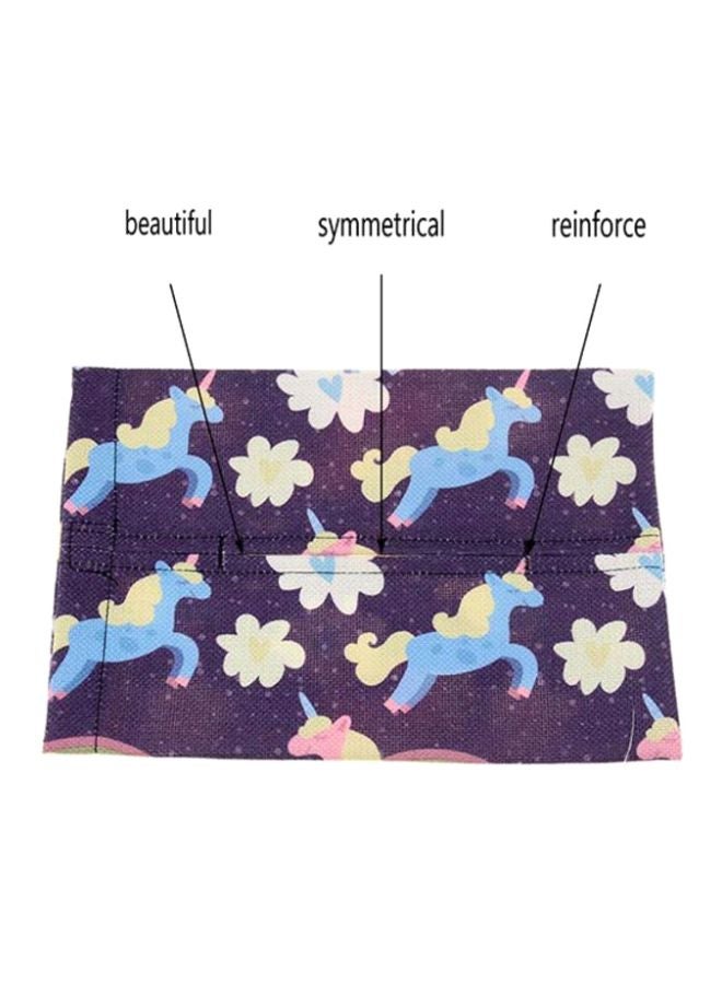 Sharpdo Printed Design Tissue Storage Box Purple/Blue/Yellow 25x17.5cm - Image 3