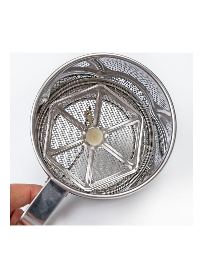 Beauenty Semi-Automatic Hand Held Flour Sifter Silver - Image 1