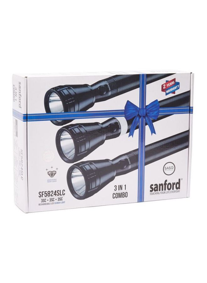 Sanford 3-Piece Rechargeable LED Search Light Combo Black  - Image 4