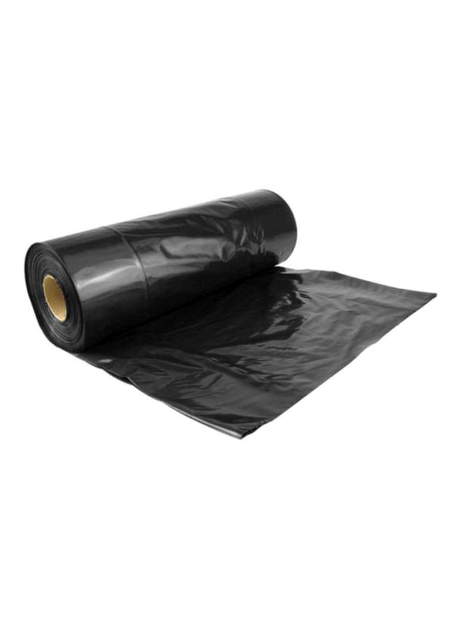 Hotpack Pack of 10-Piece Drawstring Garbage Roll Black 90x110cm 60 Gallon+ Embossed Aluminium Foil 25sqft Black 90x110cm  - Image 2