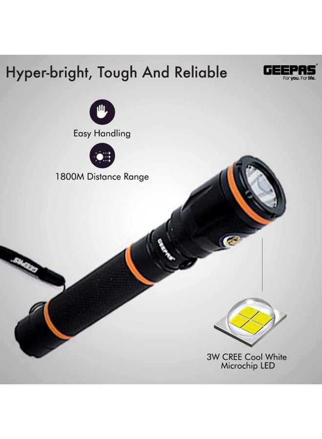 جيباس مصباح يدوي LED قابل للشحن أبيض 152مم  - Image 3