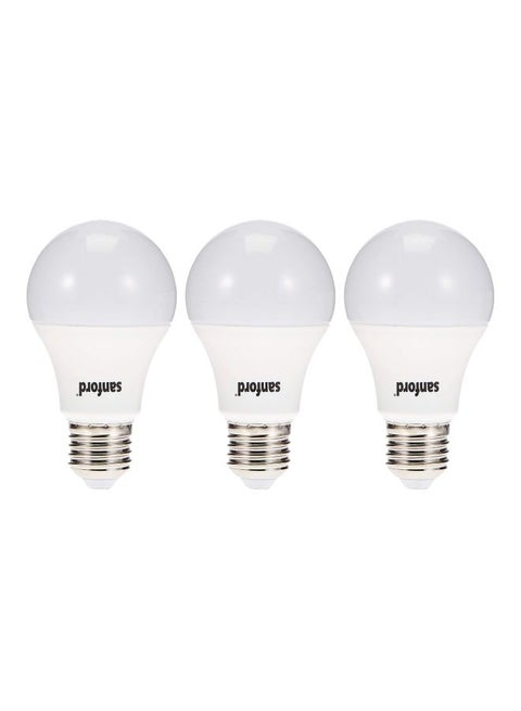 3-Piece LED Bulb Set White 17x11x10cm