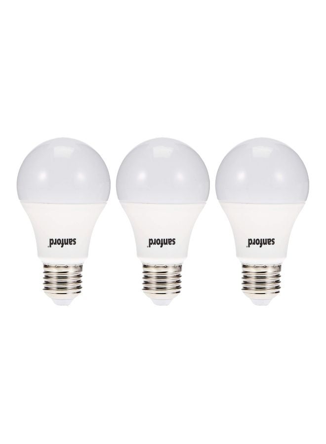 3-Piece LED Bulb Set White 17x11x10cm