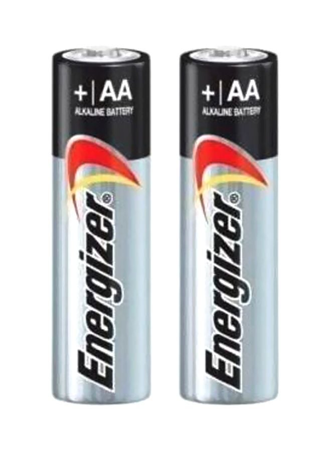 Energizer 2-Piece AA Household Batteries Silver/Black - Image 1