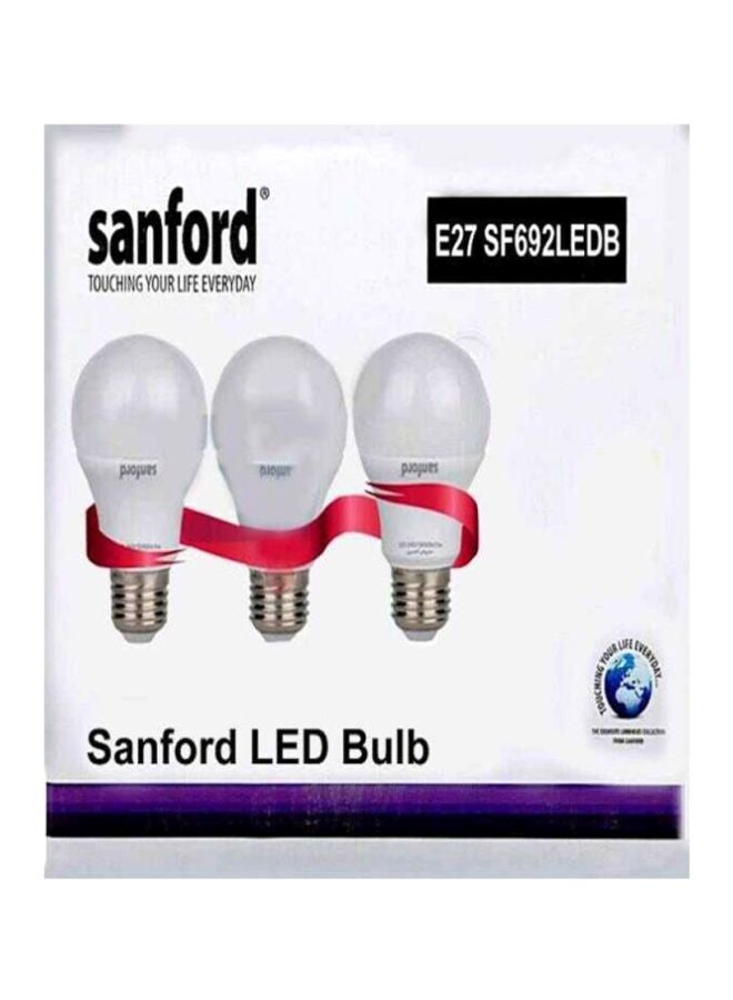 3-Piece LED Bulb Set White 17x11x10cm