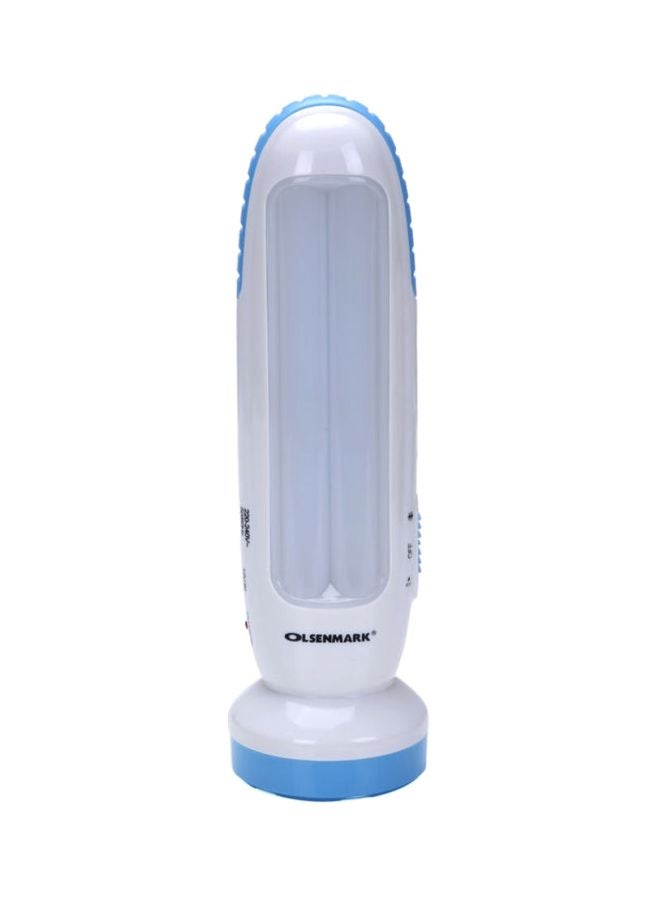 Olsenmark Rechargeable LED Emergency Light Lantern Blue/White 27cm  - Image 1