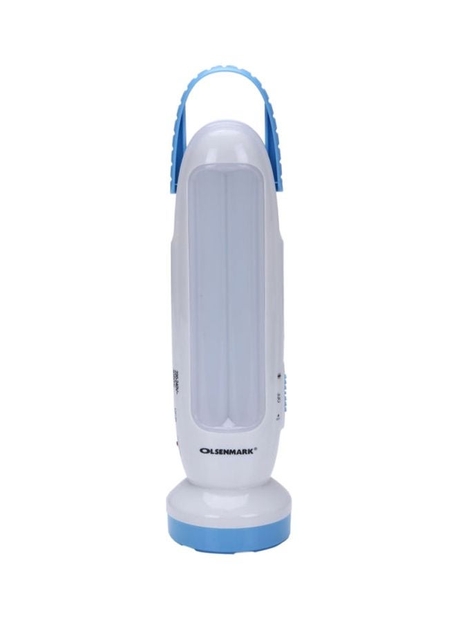 Olsenmark Rechargeable LED Emergency Light Lantern Blue/White 27cm  - Image 2