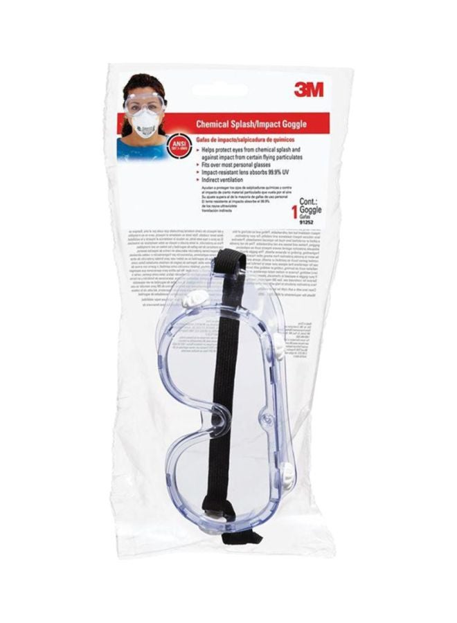 3M Impact Resistance Chemical Goggles Clear/Black - Image 2