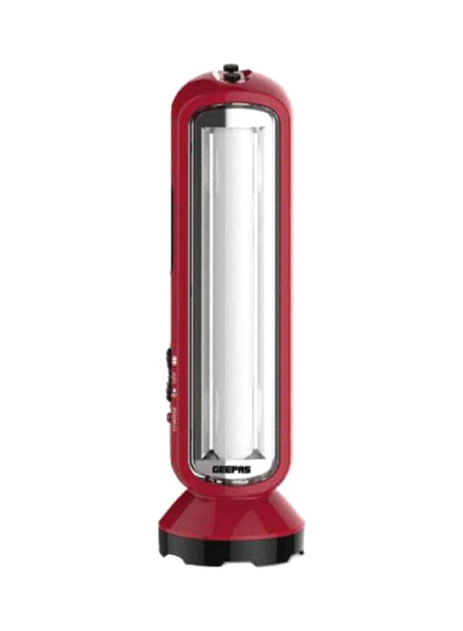 GEEPAS Rechargeable LED Torch With Emergency Lantern Red/White/Black  - Image 1