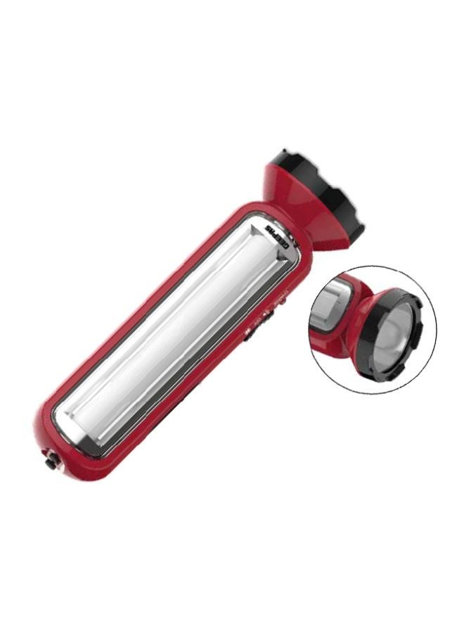 GEEPAS Rechargeable LED Torch With Emergency Lantern Red/White/Black  - Image 3