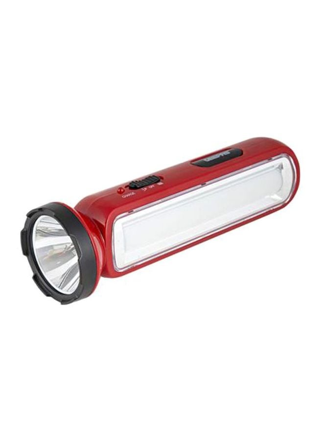 GEEPAS Rechargeable LED Torch With Emergency Lantern Red/White/Black  - Image 2