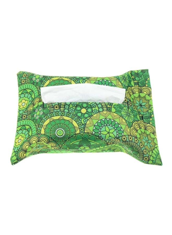 Sharpdo Printed Design Tissue Storage Box Green 25.5x17.5cm - Image 2