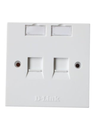 Dual Faceplate Square For keystone Jack White 8.6x8.6cm - v1616938064/N39680966A_1