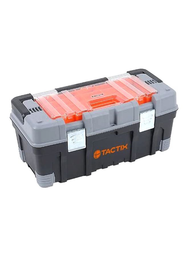 Tactix 2-In-1 Rolling Tool Box Set Black/Grey/Orange Top - 56x28x25, Bottom - 64x38.3x41cm  - Image 2