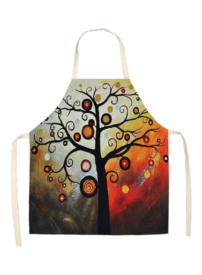 شاربدو مريلة مطبخ مزينة بطبعة أبيض/أسود/أحمر 68x55سم