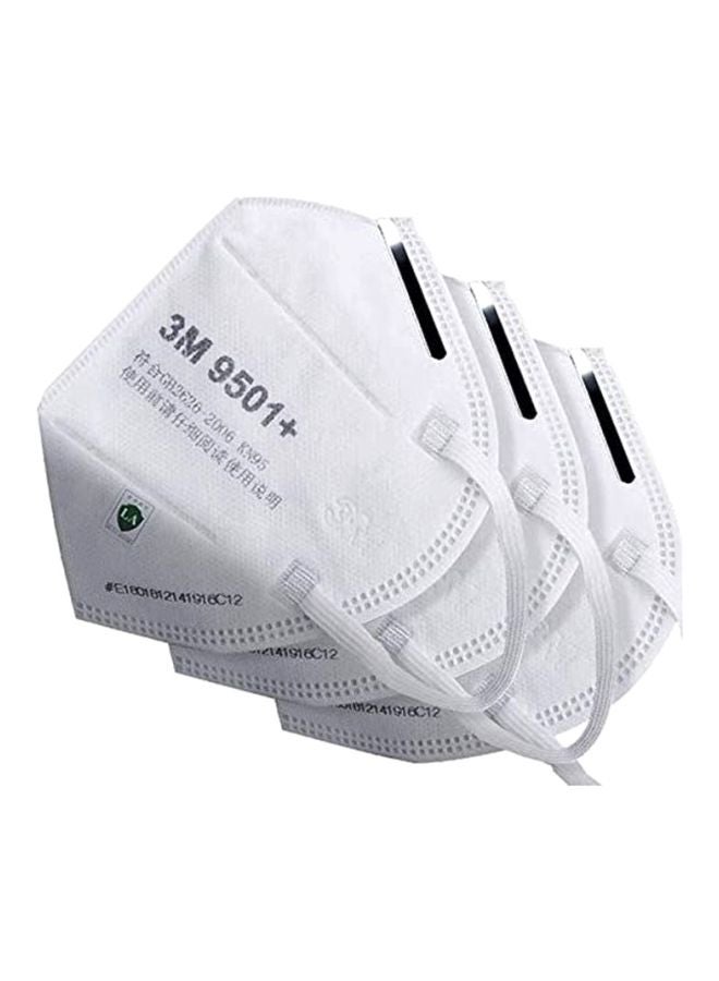 ثري ام 9501+ KN95 Protective Disposable Face Mask White 22x11cm  - Image 4