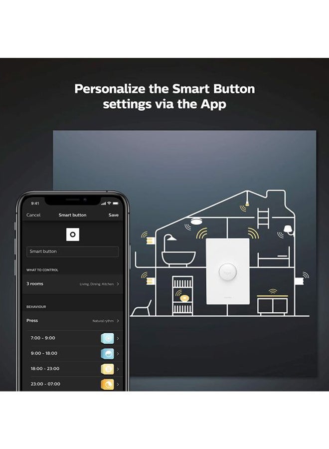Philips - PHILIPS Hue White and Colour Ambiance Starter Kit + 1 White and Colour Ambiance Bulb BUNDLE PACK White 21x21x11.6cm - Image 1