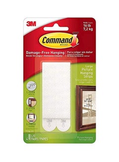 3M 8-Piece Command Picture Hanging Strip Set White  - Image 2