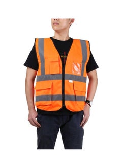 3M Reflective Safety Vest Fluorescent Orange/Grey  - Image 1