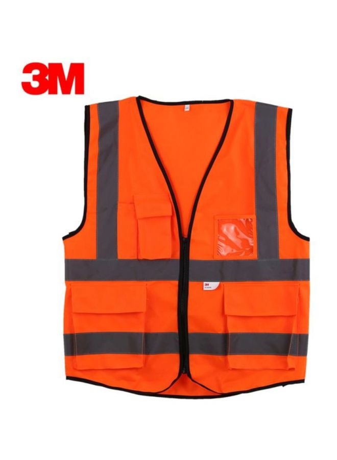 3M Reflective Safety Vest Fluorescent Orange/Grey - Image 3