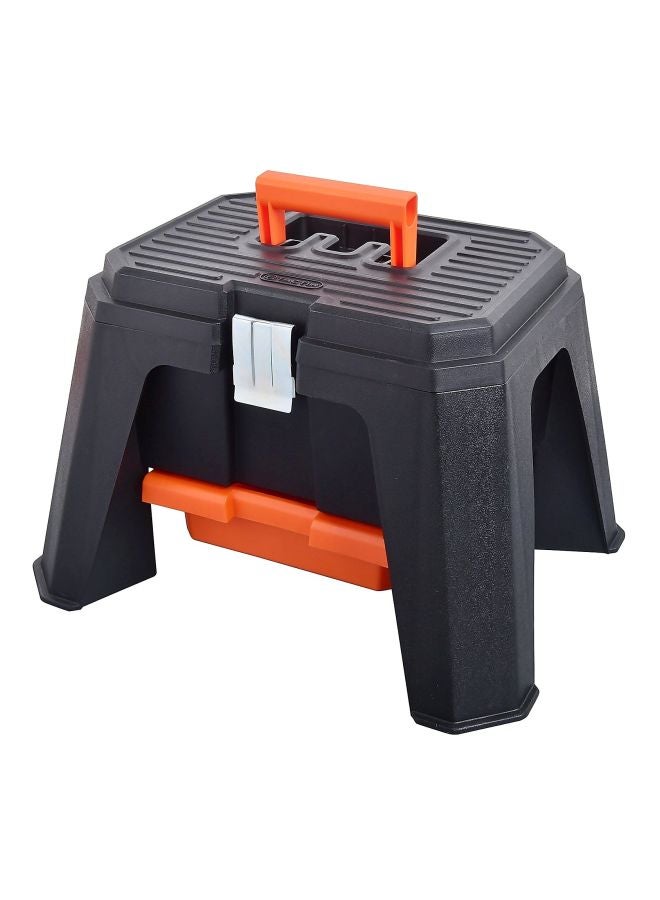 تاكتيكس خطوة مقعد التخزين أسود /برتقالي. 45.72x45.72x22.86 cmسم - Image 1