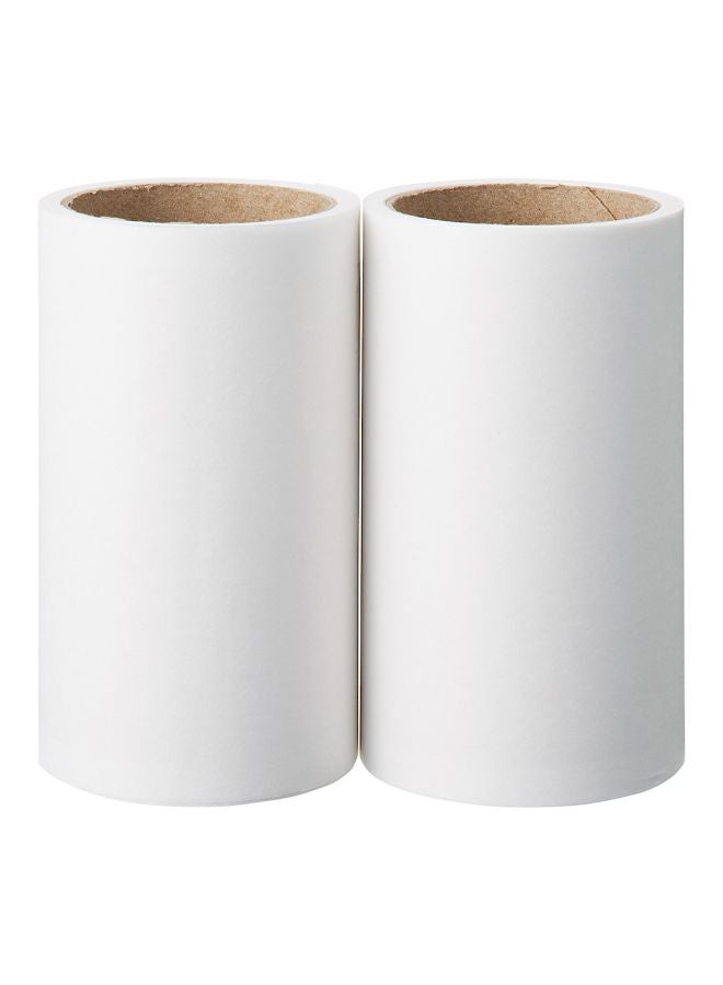 MUJI 2-Piece Lint Roller Travel Refill White 8cm - Image 1